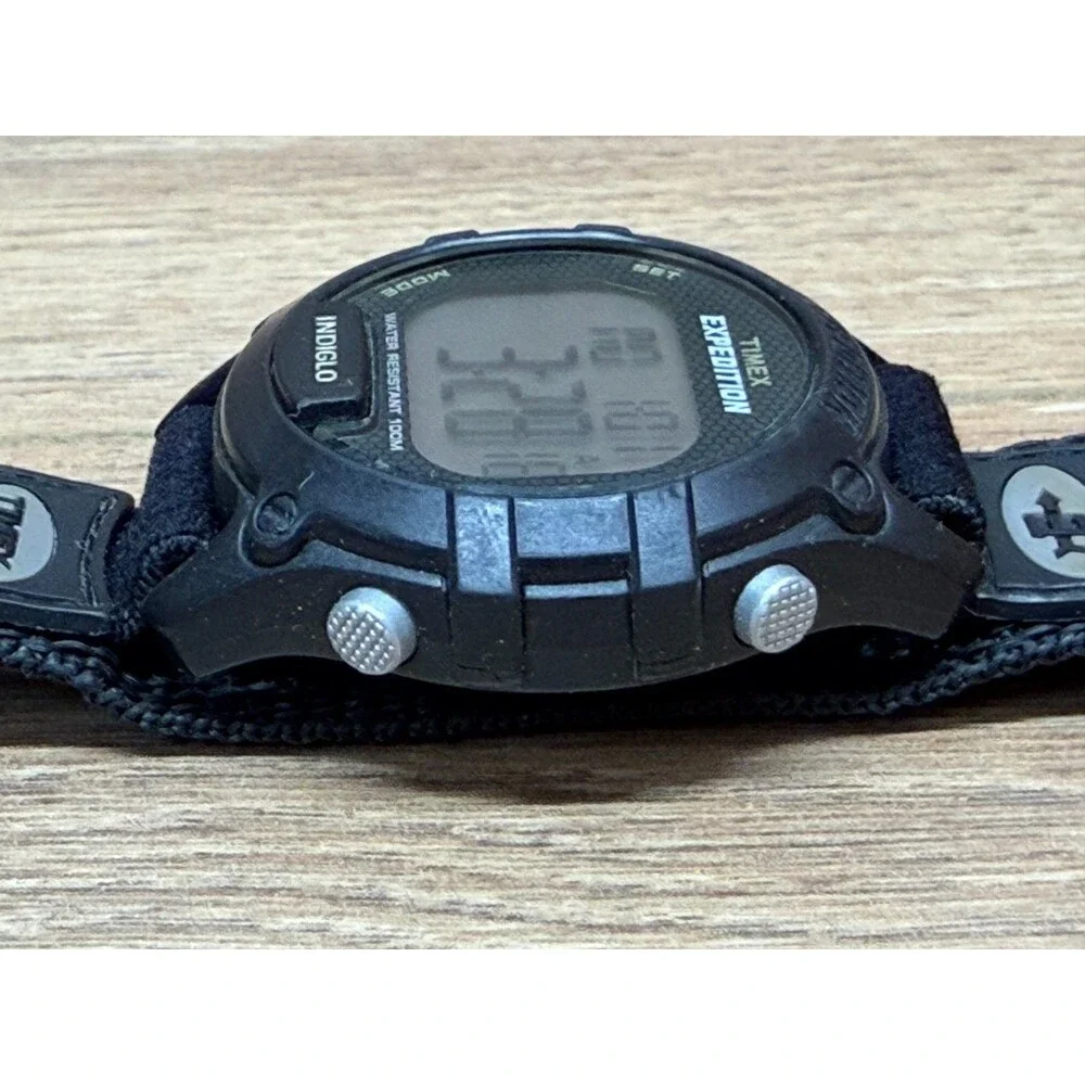 Timex Expedition Indiglo Digital Dial Black/Gray Men's Watch w/ Adjustable Strap